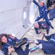 Fernandes (bottom right) during the recent AstroAccess parabolic flight.